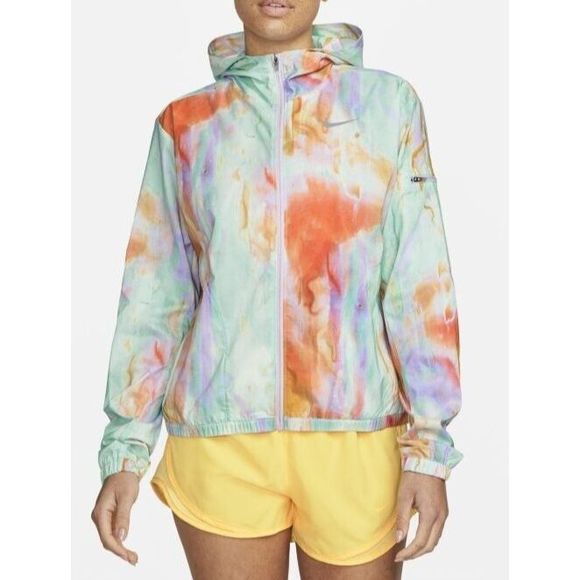 Nike DM7711-379 Women's Sz M Multicolor Tie Dye Lightweight Running Jacket - Picture 1 of 16
